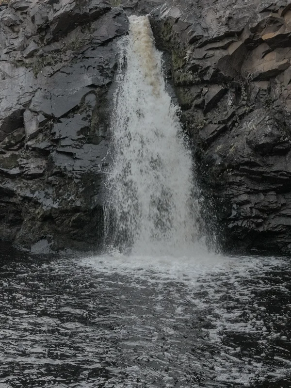A waterfall